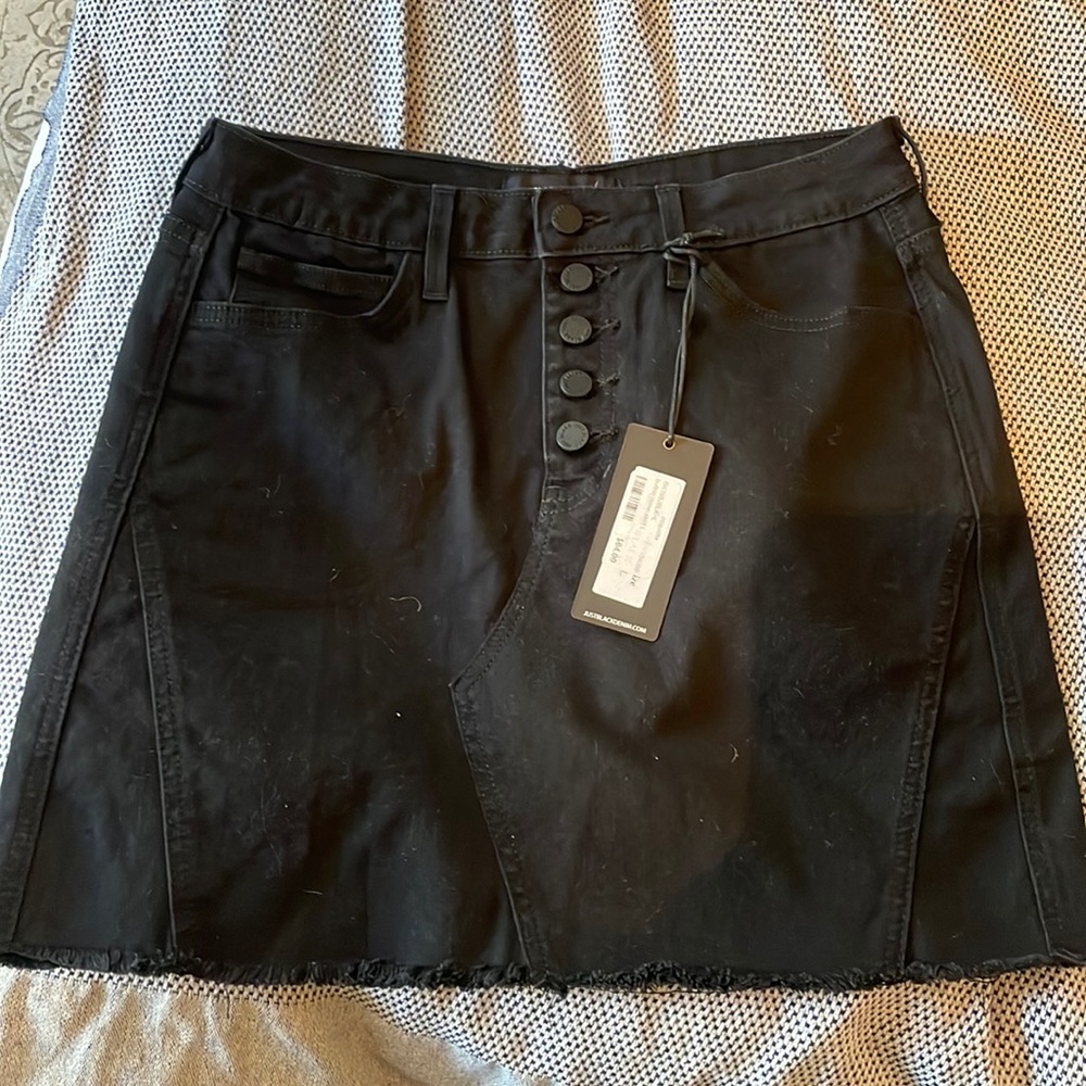 Just Black Denim Black skater skirt size large